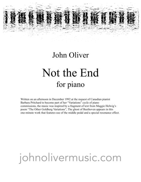 Free Sheet Music Not The End For Solo Piano