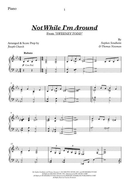 Not While I M Around Jazz Piano Solo Sheet Music