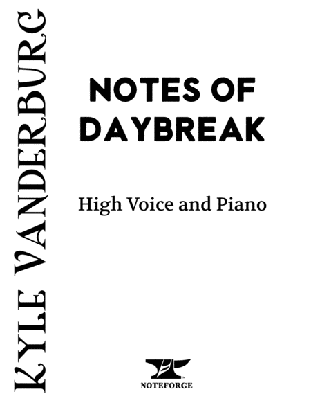 Free Sheet Music Notes Of Daybreak