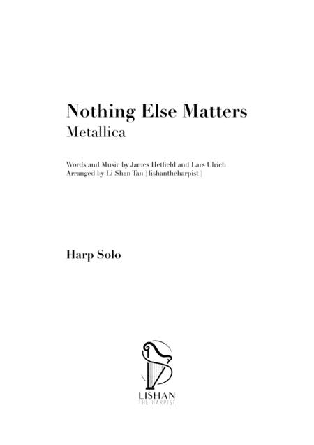 Nothing Else Matters Metallica Harp Solo Sheet Music