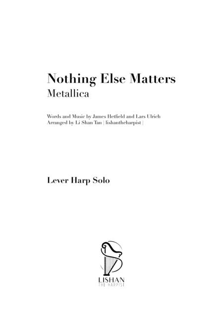 Nothing Else Matters Metallica Lever Harp Solo Sheet Music