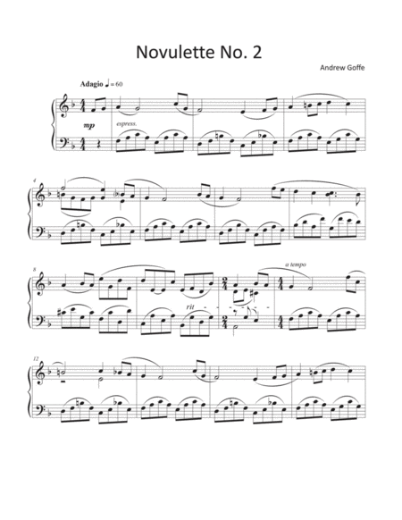 Free Sheet Music Novulette No 2