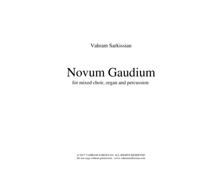 Novum Gaudium Score Sheet Music