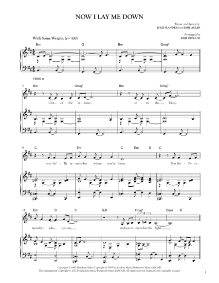 Now I Lay Me Down Sheet Music