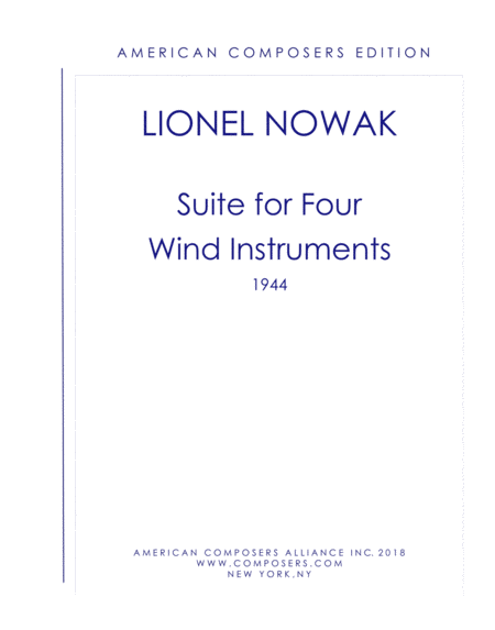 Free Sheet Music Nowakl Suite For Four Instruments