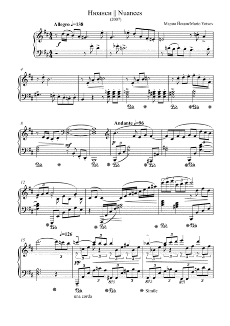 Free Sheet Music Nuances