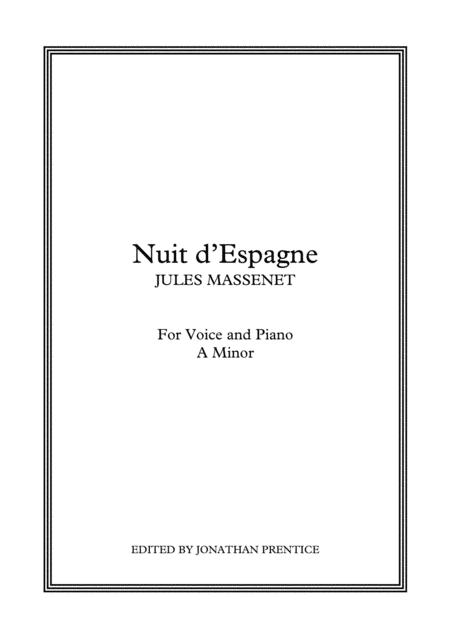 Nuit D Espagne A Minor Sheet Music