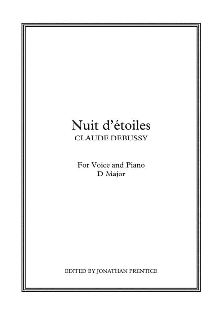 Nuit D Etoiles D Major Sheet Music