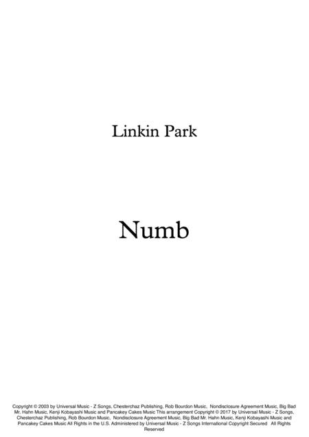 Numb Piano And Violin Sheet Music