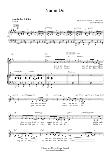 Nur In Dir Sheet Music