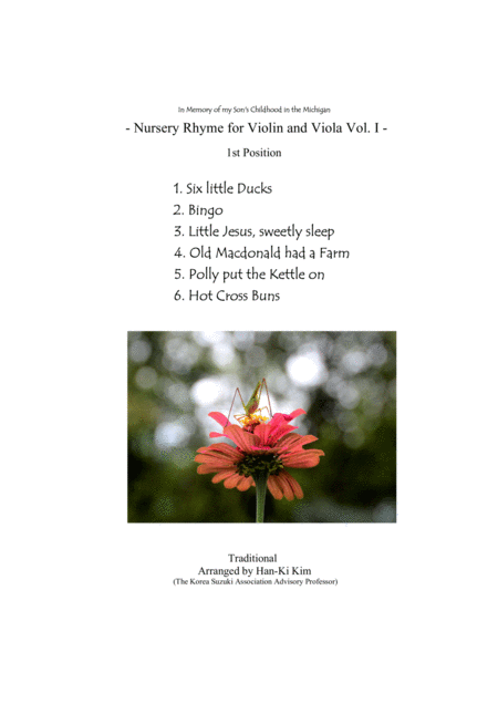 Free Sheet Music Nursery Rhyme Vol I Duet For Violin And Viola