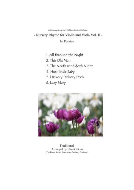 Nursery Rhyme Vol Ii Duet For Violin And Viola Sheet Music