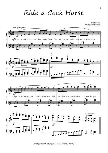 Nursery Rhymes For Piano Book 3 Sheet Music