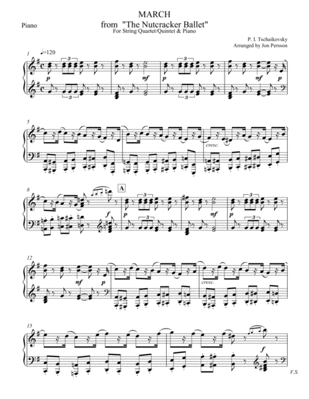 Free Sheet Music Nutcracker Ballet March For Strings And Piano Set Of 6 Parts