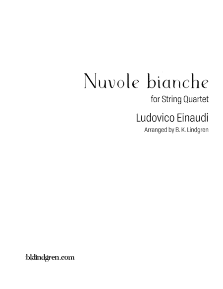 Free Sheet Music Nuvole Bianche