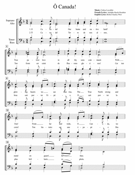 O Canada Sheet Music