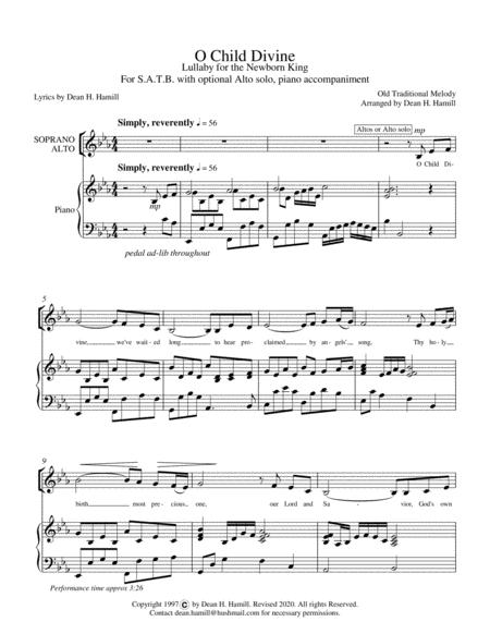 O Child Divine Lullaby For The Newborn King Sheet Music