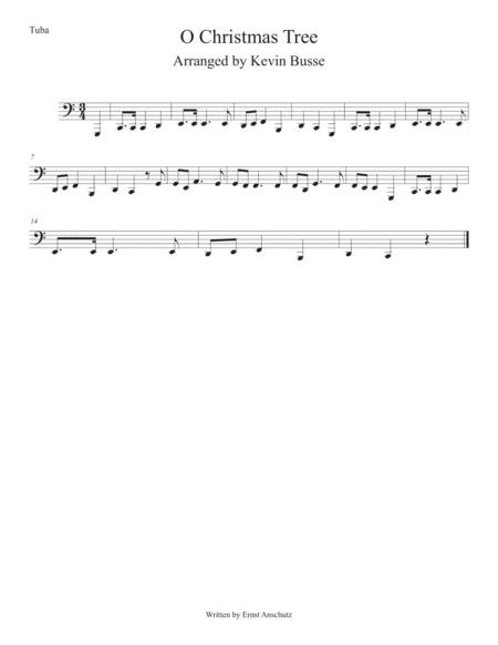 Free Sheet Music O Christmas Tree Easy Key Of C Tuba