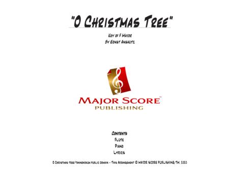 O Christmas Tree Flute Piano F Major Sheet Music