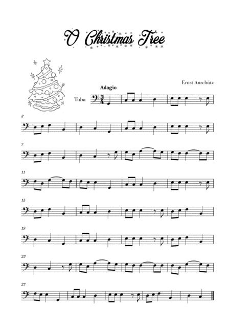 Free Sheet Music O Christmas Tree For Tuba