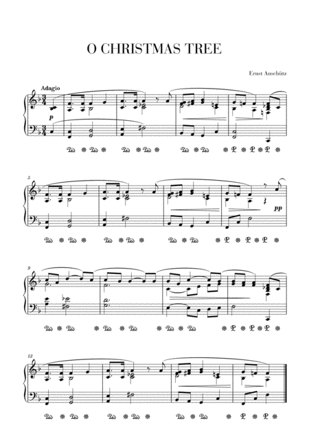 O Christmas Tree Jazzy Advanced Piano Sheet Music