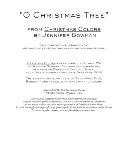 Free Sheet Music O Christmas Tree Solo Piano