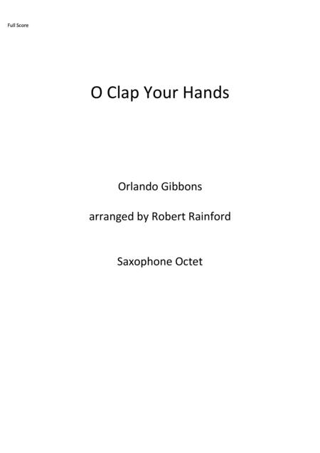 Free Sheet Music O Clap Your Hands