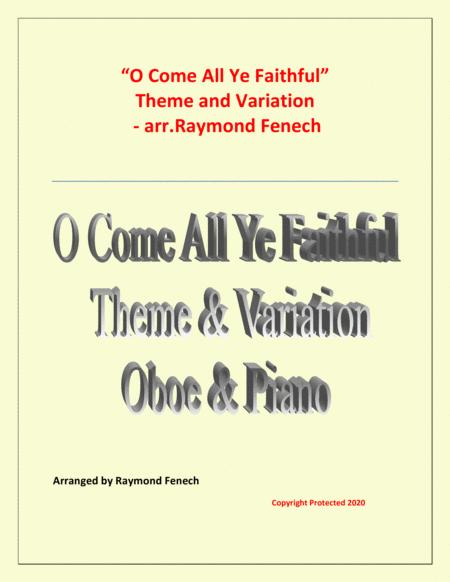 O Come All Ye Faithful Adeste Fidelis Theme And Variation For Oboe And Piano Advanced Level Sheet Music