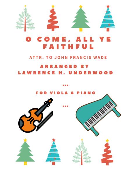 Free Sheet Music O Come All Ye Faithful For Solo Viola