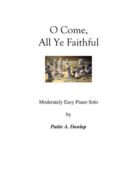 O Come All Ye Faithful L H Melody Sheet Music