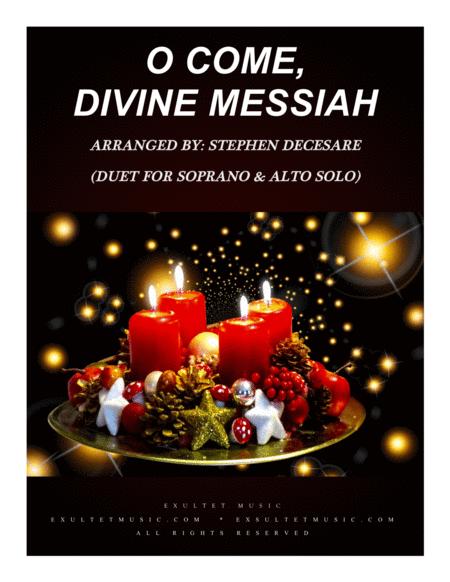 Free Sheet Music O Come Divine Messiah Duet For Soprano And Alto Solo