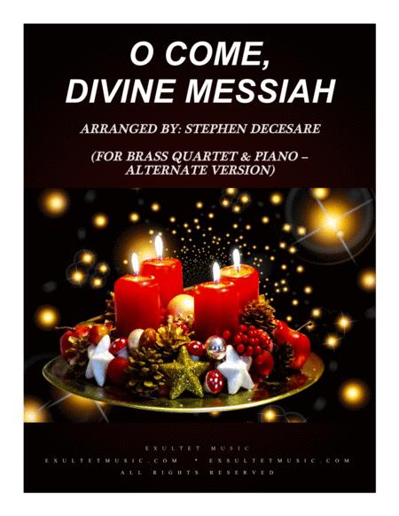 Free Sheet Music O Come Divine Messiah For Brass Quartet And Piano Alternate Version