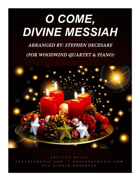 Free Sheet Music O Come Divine Messiah For Woodwind Quartet And Piano