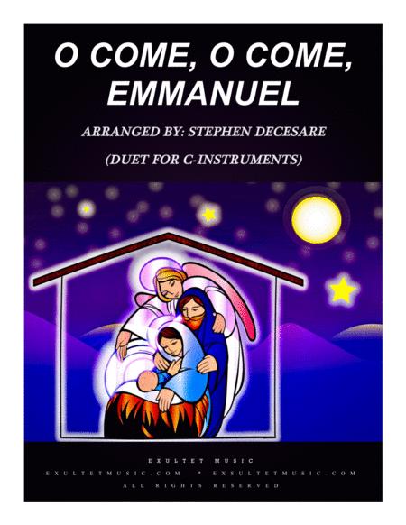 Free Sheet Music O Come O Come Emmanuel Duet For C Instruments