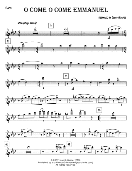 Free Sheet Music O Come O Come Emmanuel Jazz Ensemble Full Set Of Parts