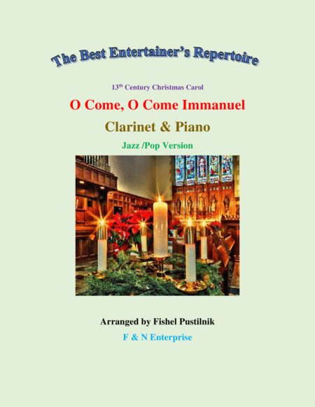 O Come O Come Immanuel Piano Background For Clarinet And Piano Video Sheet Music