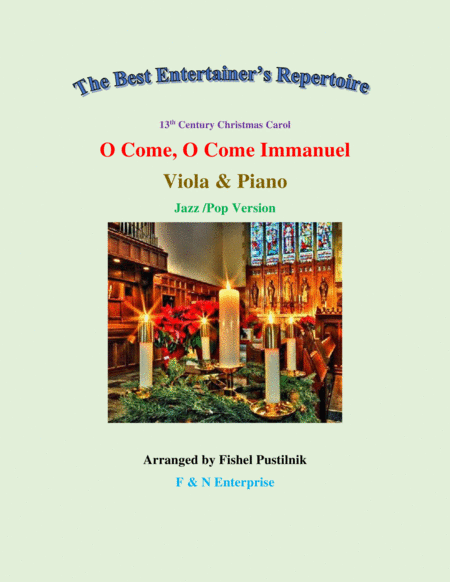 O Come O Come Immanuel Piano Background For Viola And Piano Video Sheet Music