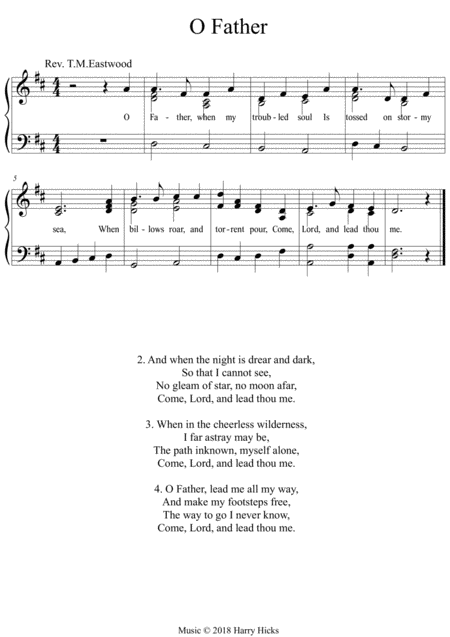 O Father A New Tune To This Wonderful Old Hymn Sheet Music