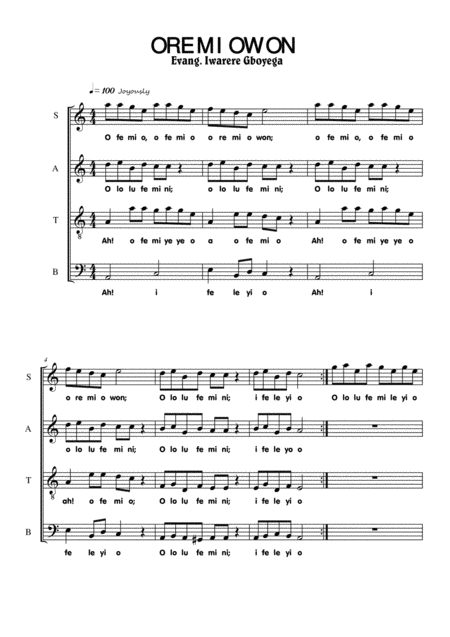 Free Sheet Music O Feran Mi