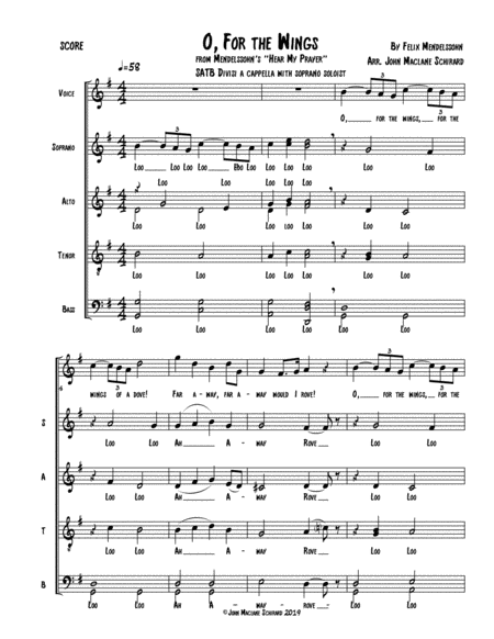 O For The Wings Sheet Music