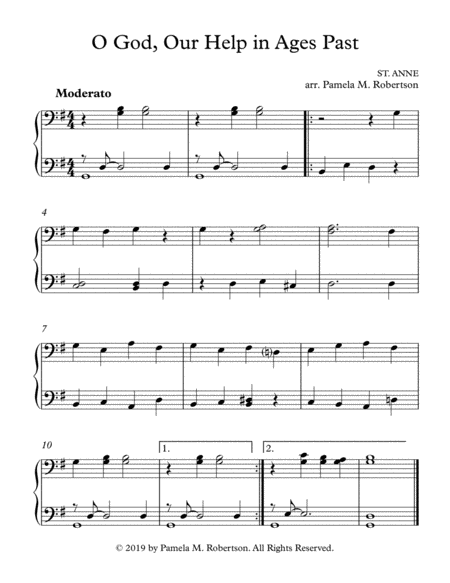 O God Our Help In Ages Past Piano Solo Sheet Music