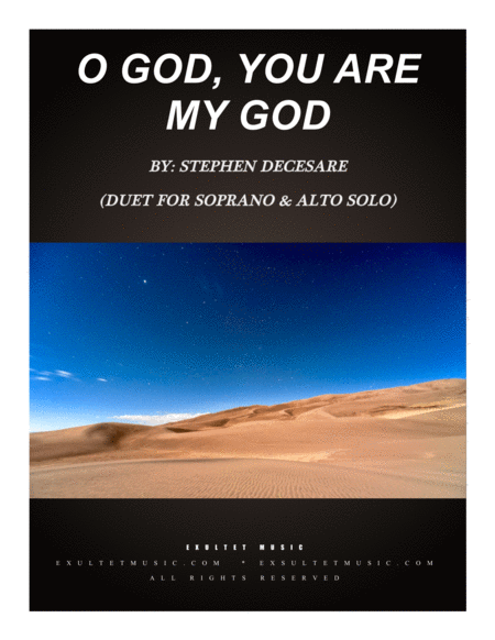 O God You Are My God Duet For Soprano And Alto Solo Sheet Music