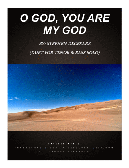 O God You Are My God Duet For Tenor And Bass Solo Sheet Music