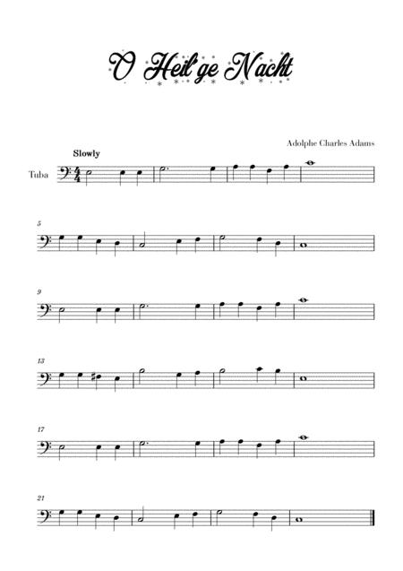 O Heil Ge Nacht For Tuba Sheet Music