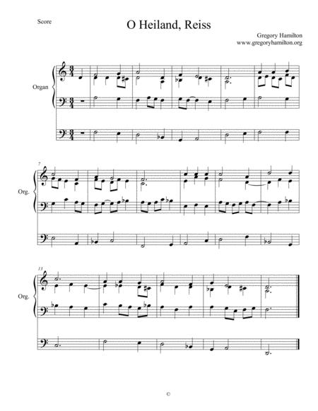 Free Sheet Music O Heilant Reiss O Savior Rend The Heavens Alternate Harmonization