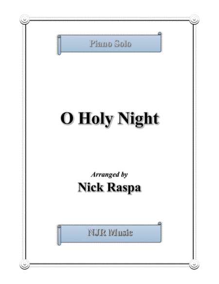 Free Sheet Music O Holy Night Advanced Intermediate Piano