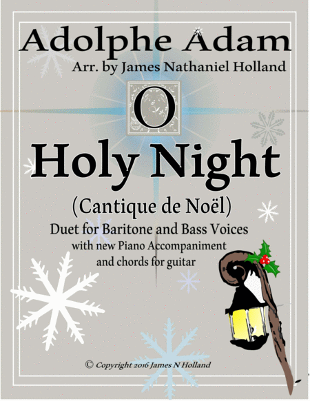 O Holy Night Cantique De Noel Adolphe Adam Duet For Baritone And Bass Sheet Music