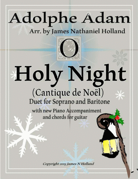 O Holy Night Cantique De Noel Adolphe Adam Duet For Baritone And Soprano Tenor Sheet Music