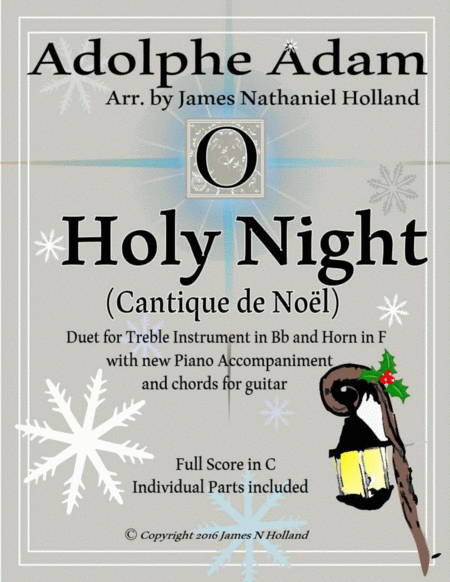 Free Sheet Music O Holy Night Cantique De Noel Adolphe Adam Duet For Treble Instrument In Bb And French Horn