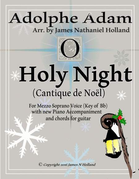 O Holy Night Cantique De Noel Adolphe Adam For Solo Mezzo Soprano Voice Key Of Bb Sheet Music